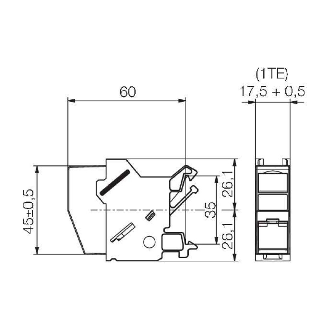 Weidmüller Rail DIN Cat. 6 IE-XM-RJ45/IDC