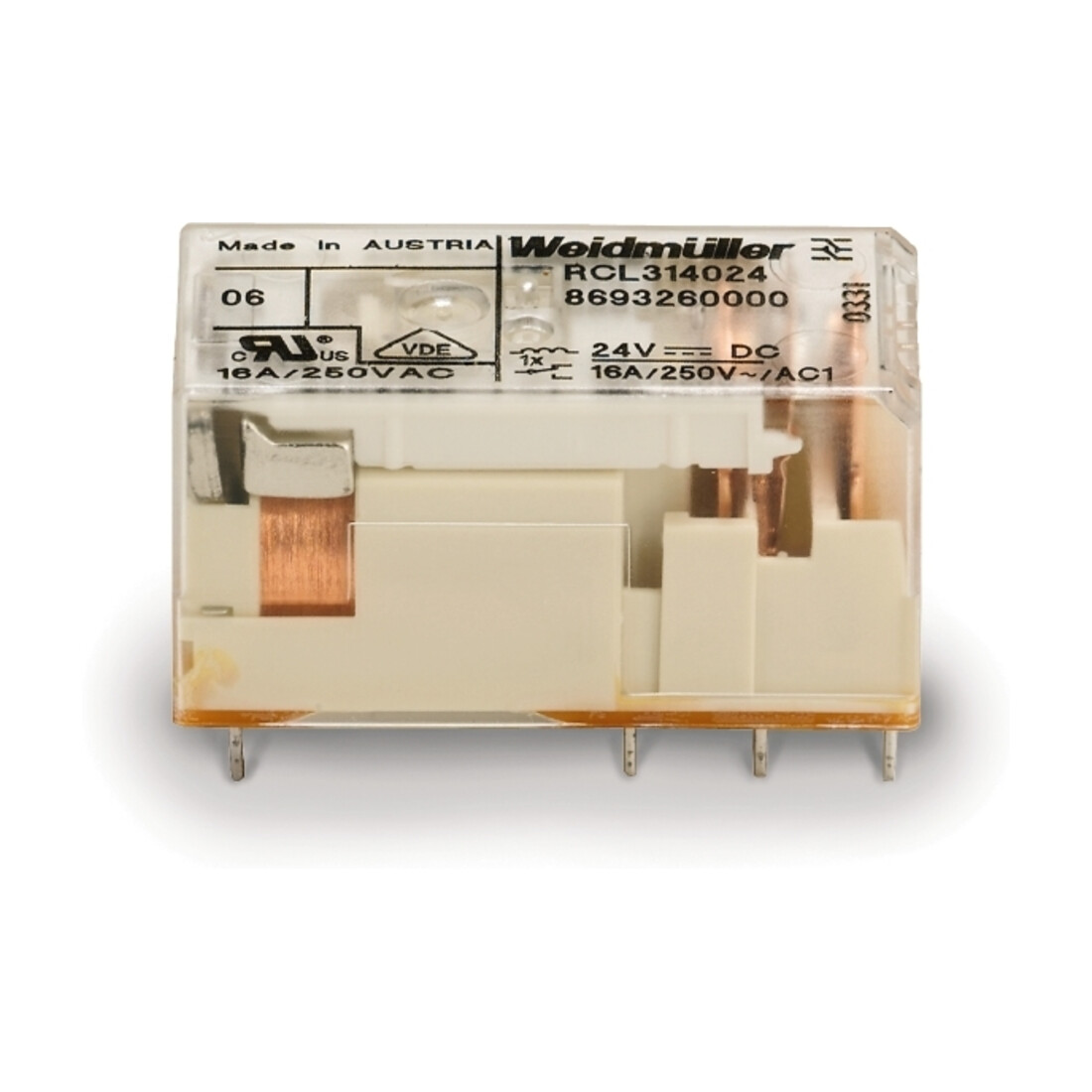 Weidmüller relais de commutation 1W, 12,7x15,7x29mm, RCL314024