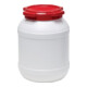 Weithalsfass blanc couvercle rouge 26 l Ø316 × H426 mm ouverture Ø204 mm