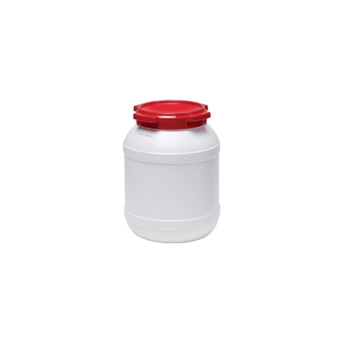 Weithalsfass blanc couvercle rouge 26 l Ø316 × H426 mm ouverture Ø204 mm