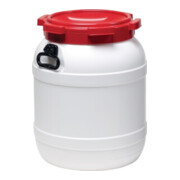 Weithalsfass blanc couvercle rouge 55 l Ø410 × H518 mm ouverture Ø282 mm-3