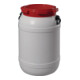 Weithalsfass blanc couvercle rouge 68 l Ø410×H632 mm ouverture Ø282 mm-1