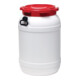 Weithalsfass blanc couvercle rouge 68 l Ø410×H632 mm ouverture Ø282 mm-3