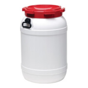 Weithalsfass blanc couvercle rouge 68 l Ø410×H632 mm ouverture Ø282 mm-3