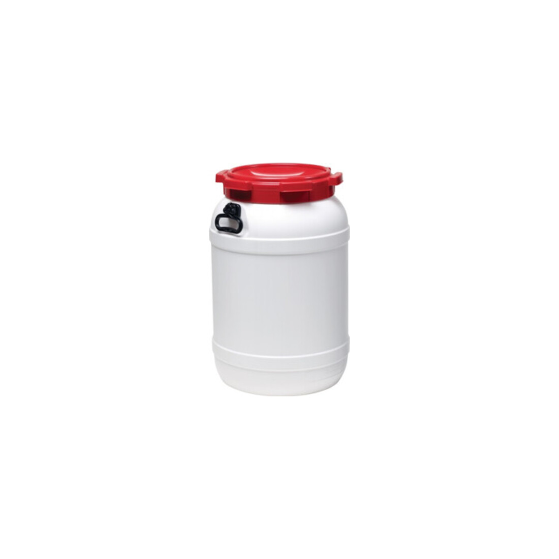 Weithalsfass weiß Deckel rot 68l D.410xH.632mm Einfüllöffnung-D.282mm