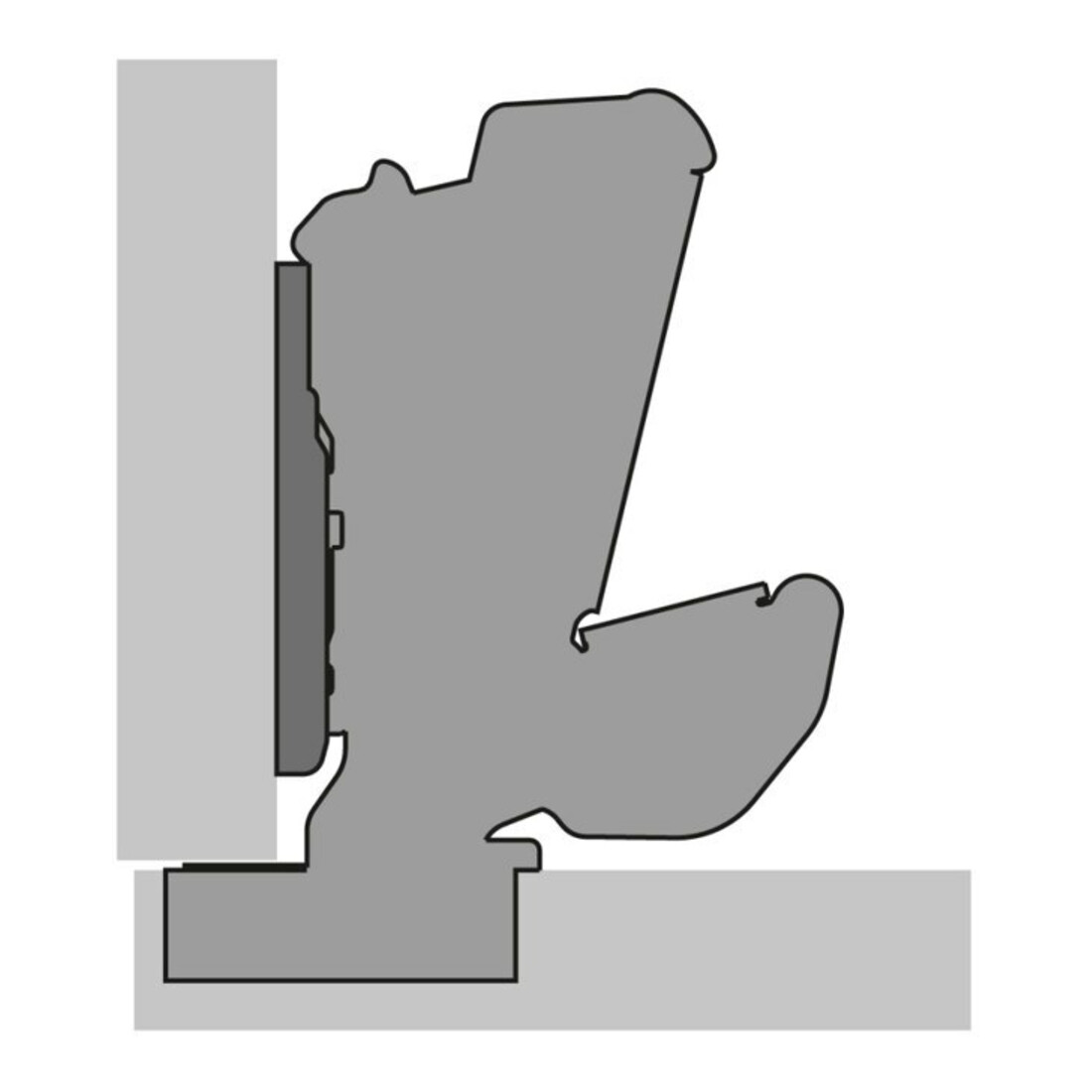 Weitwinkelscharnier Sensys 8657 TH 52 vern.HETTICH