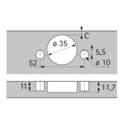 Weitwinkelscharnier Sensys 8657i TH 54 vern.HETTICH-2