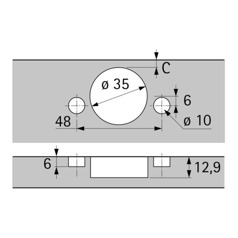 Weitwinkelscharnier Sensys 8657i THS 55 vern.HETTICH
