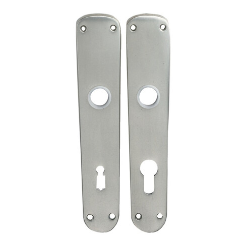 WEKA Plaque longue 230, BB, E72, vissée visible, anodisée couleur argent neuf