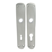 WEKA Plaque longue 230, BB, E72, vissée visible, anodisée couleur argent neuf