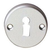 WEKA Rosace de clé ronde à trou pour clé plate, couleur argent mat anodisé