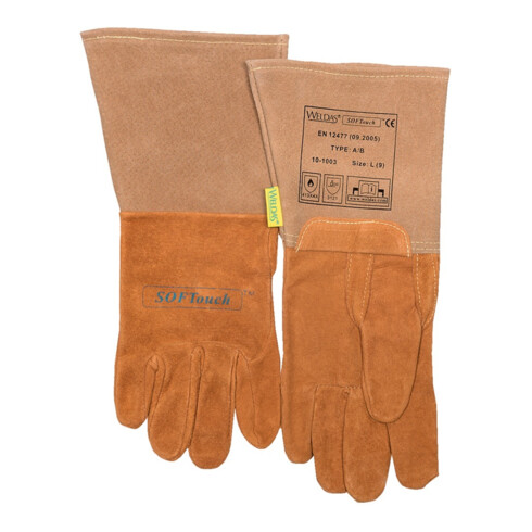 WELDAS Gants de soudeur (Argon) n° 10-1003, taille M, cuir de porc (1 paire)