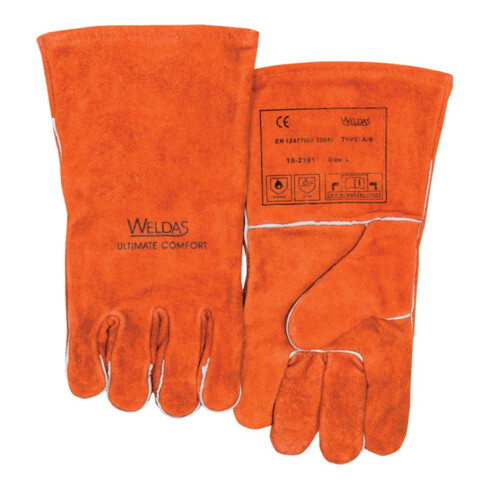WELDAS Gants de soudeur n° 10-2101, taille XL rouge (1 paire)