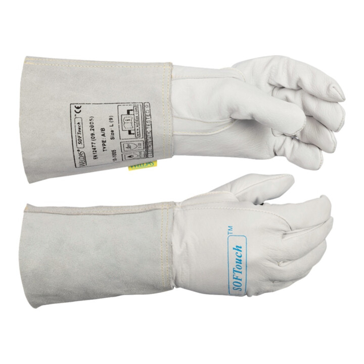 WELDAS Gants de soudure (Argon) n° 10-1005, taille S, cuir de veau (1 paire)