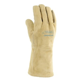 Weldas Schweißerhandschuhe Bucktan Gr.XXL (10,5) gelb Leder EN388,EN12477,EN1149-2 5PA