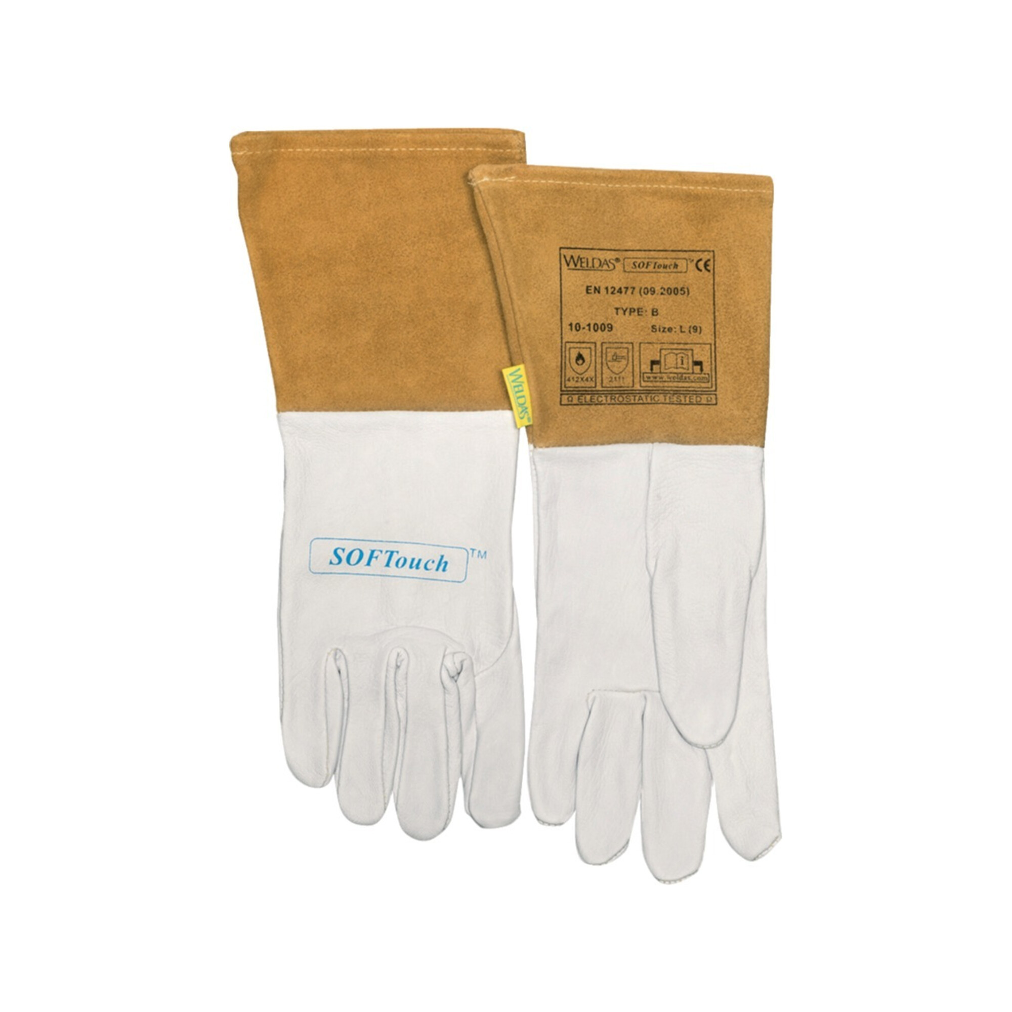 Weldas Schweißerhandschuhe Gr.XL (9,5) natur/orangeEN 388,EN 12477,EN 1149-2 10 PA