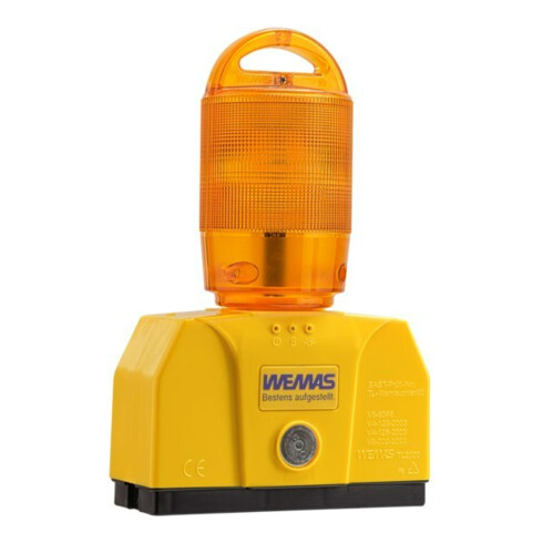 WEMAS Absperrtechnik TL-Rundumleuchte 2000/360 , gelb, RSA21 Gehäuse gelb, mit Halter, KZP "WEMAS