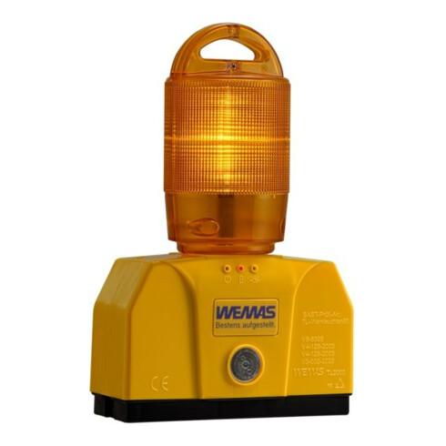 WEMAS Absperrtechnik TL-Rundumleuchte 2000/360 , gelb, RSA21 Gehäuse gelb, mit Halter, KZP "WEMAS