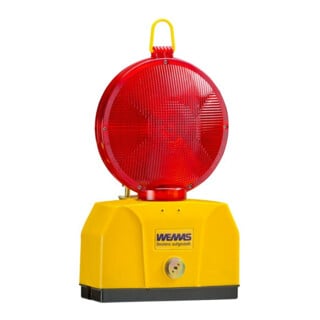 WEMAS Absperrtechnik TL-Warnleuchte 2000/180, rot 2, Gehäuse gelb, mit Halter