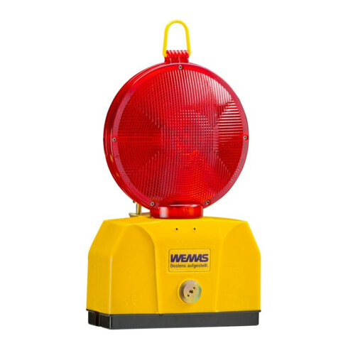 WEMAS Absperrtechnik TL-Warnleuchte 2000/180, rot 2, Gehäuse gelb, mit Halter