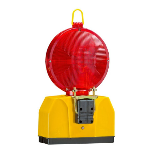 WEMAS Absperrtechnik TL-Warnleuchte 2000/180, rot 2, Gehäuse gelb, mit Halter