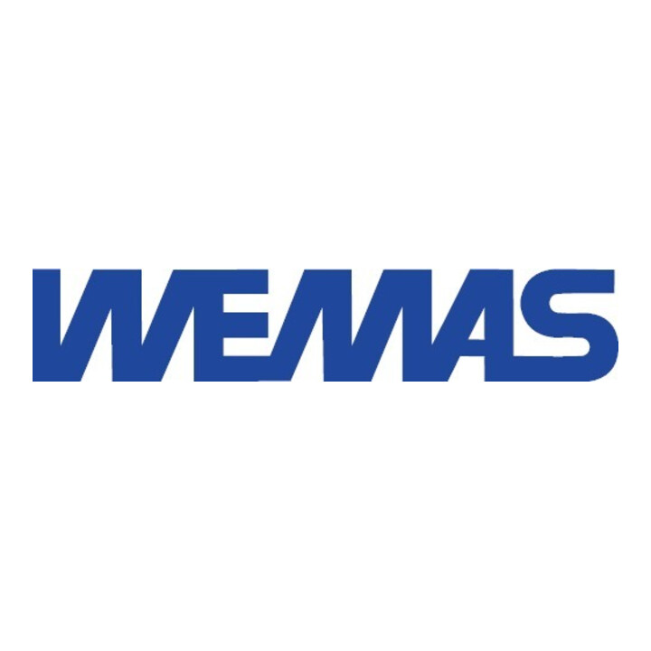 WEMAS Barrière pliante blanche 750 mm pied noir RA1 R L