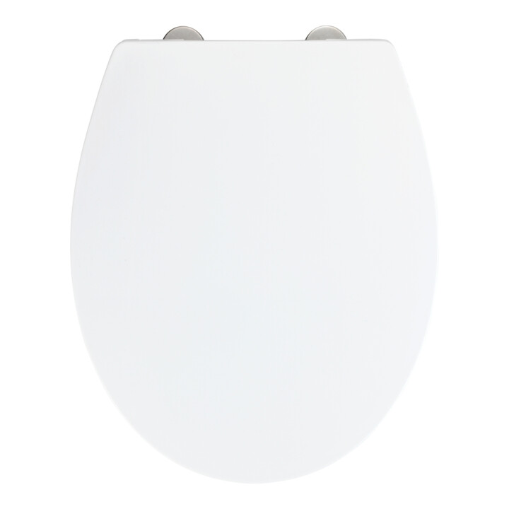 WENKO Abattant WC Ostuni, EasyClose Blanc Thermoplastique, Abaissement Automatique
