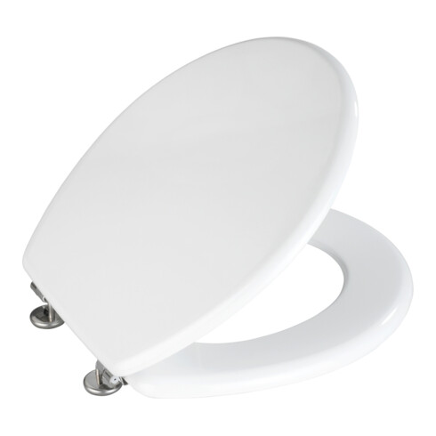 WENKO Abattant WC Prima, MDF FSC Blanc Sans Abaissement Automatique WC-Abattants - Salle de bain