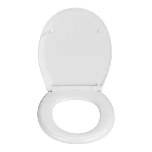WENKO Abattant WC Rieti, Easy Close blanc Duroplast avec frein de chute