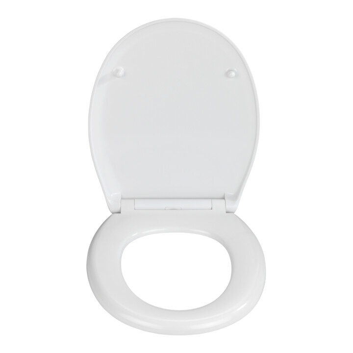 WENKO Abattant WC Rieti, Easy Close blanc Duroplast avec frein de chute