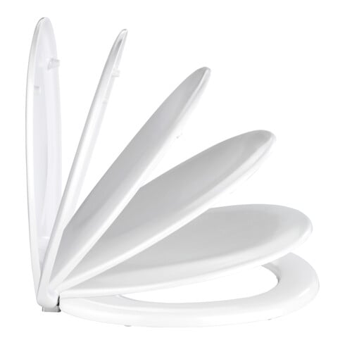WENKO Abattant WC Savio, Duroplast blanc, frein de chute WC-Abattants - Salle de bain