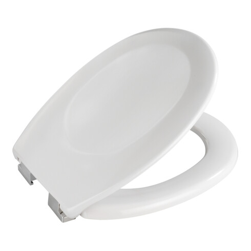 WENKO Abattant WC Savio, Duroplast blanc, frein de chute WC-Abattants - Salle de bain