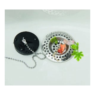 WENKO Abflusssieb inox argent brillant, 7 cm, lot de 2, accessoires crochet - salle de bain