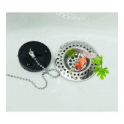WENKO Abflusssieb inox argent brillant, 7 cm, lot de 2, accessoires crochet - salle de bain