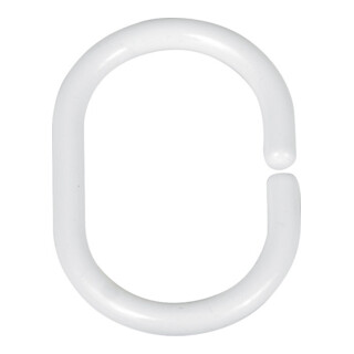 WENKO Anneaux pour rideau de douche blanc, lot de 12