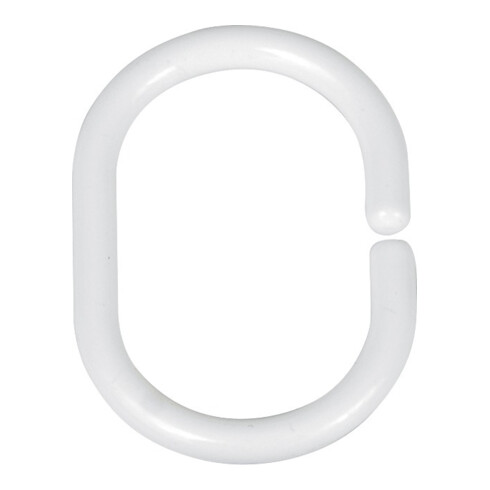 WENKO Anneaux pour rideau de douche blanc, lot de 12