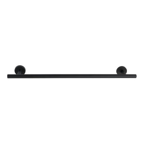 WENKO Badetuchstange Uno 60 cm Schwarz matt BosioBlack Schrauben Wandserien - Bad
