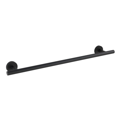 WENKO Badetuchstange Uno 60 cm Schwarz matt BosioBlack Schrauben Wandserien - Bad