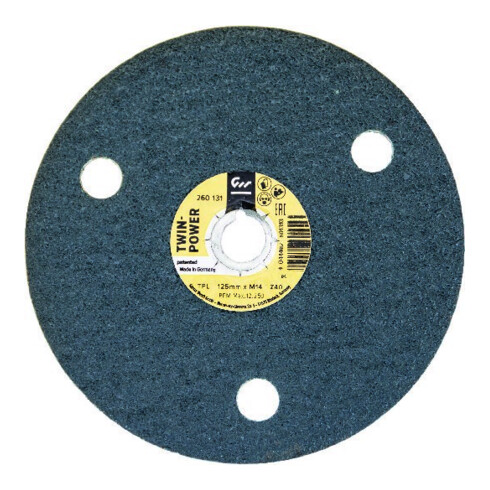 WENKO Disque abrasif Twinpower 125 x 3,5 mm Zircon corindon K40 Wendt