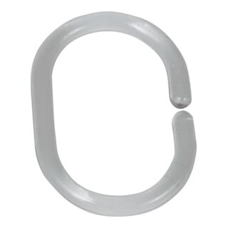 WENKO Duschvorhang-Ringe transparent,12-er Set