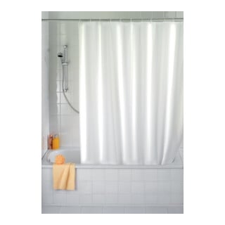 WENKO Duschvorhang Uni White, Anti-Schimmel