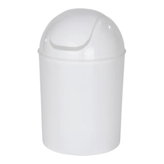 WENKO Poubelle à couvercle basculant blanche Mod. Economic Poubelle cosmétique pour salle de bain