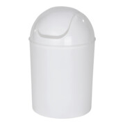 WENKO Poubelle à couvercle basculant blanche Mod. Economic Poubelle cosmétique pour salle de bain
