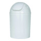 WENKO Poubelle à couvercle basculant blanche Mod. Economic Poubelle cosmétique pour salle de bain-3