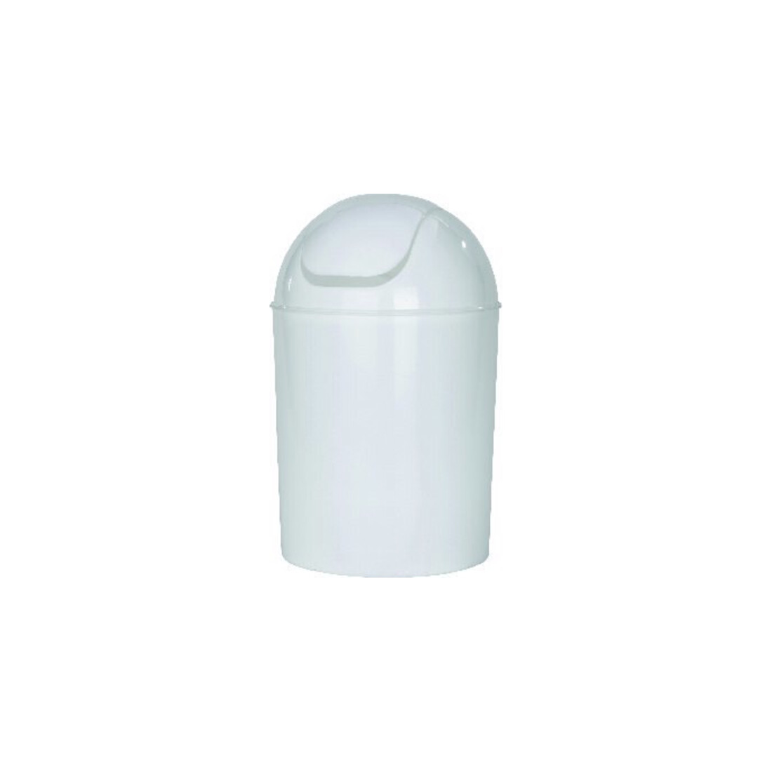 WENKO Poubelle à couvercle basculant blanche Mod. Economic Poubelle cosmétique pour salle de bain