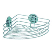 WENKO Turbo-Loc Étagère d'angle Chrome, 26,5x20x10,5 cm