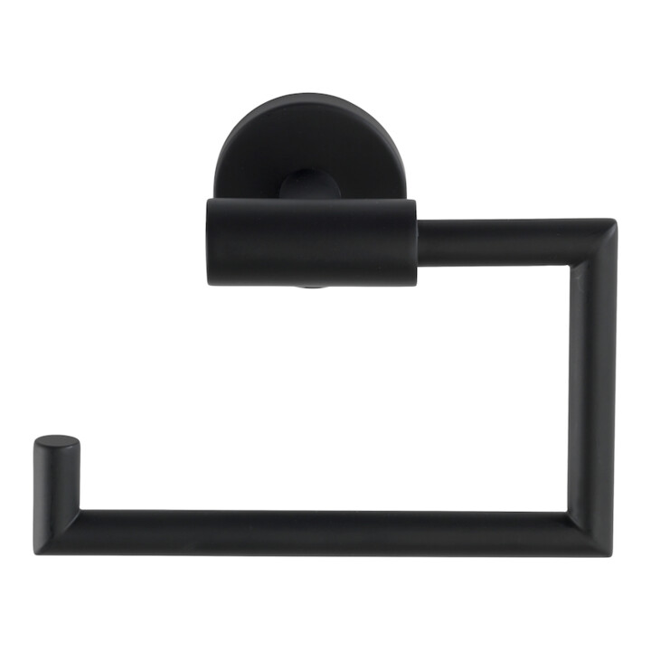 WENKO WC-Papierhalter o.Deckel Bosio Black Schwarz Schrauben Wandserien - Bad