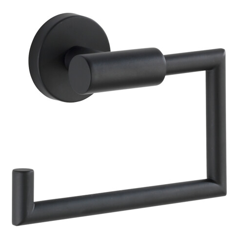 WENKO WC-Papierhalter o.Deckel Bosio Black Schwarz Schrauben Wandserien - Bad