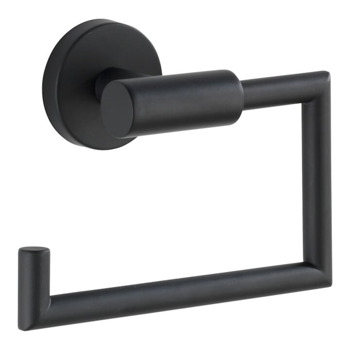 WENKO WC-Papierhalter o.Deckel Bosio Black Schwarz Schrauben Wandserien - Bad