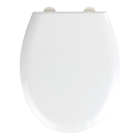 WENKO WC-Sitz Rieti, Easy Close Weiß Duroplast Absenkautomatik WC-Sitze - Bad